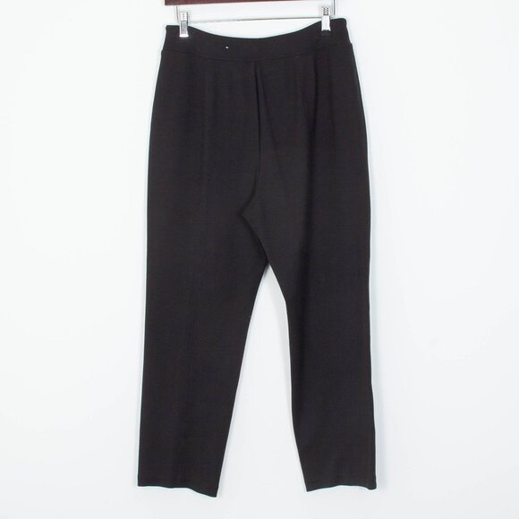 Soft Surroundings Black Front Slit Elastic Waist Ponte Pants Womens Size Small - Picture 7 of 9